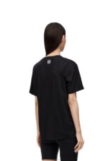 Loewe Women Bunny T-shirt in cotton 206XF809 Black - Image 3