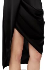 Loewe Women Bustier dress in crepe satin 206XF1070 Black - Image 4