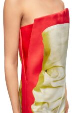 Loewe Women Bustier dress in technical satin 206XF1032 Yellow/Red - Image 3