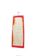 Loewe Women Bustier dress in technical satin 206XF1032 Yellow/Red - Image 4