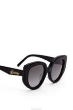 Loewe Women Butterfly sunglasses in acetate 206XF1484 Black - Image 4