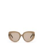 Loewe Women Butterfly sunglasses in acetate 206XF1496 Brown Green