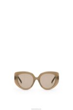 Loewe Women Butterfly sunglasses in acetate 206XF1496 Brown Green