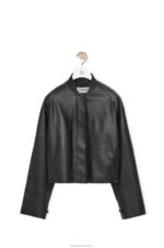 Loewe Women Button jacket in nappa 206XF1120 Black - Image 5