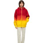 Loewe Women Calcifer intarsia hoodie in shearling 206XF839 Multicolor
