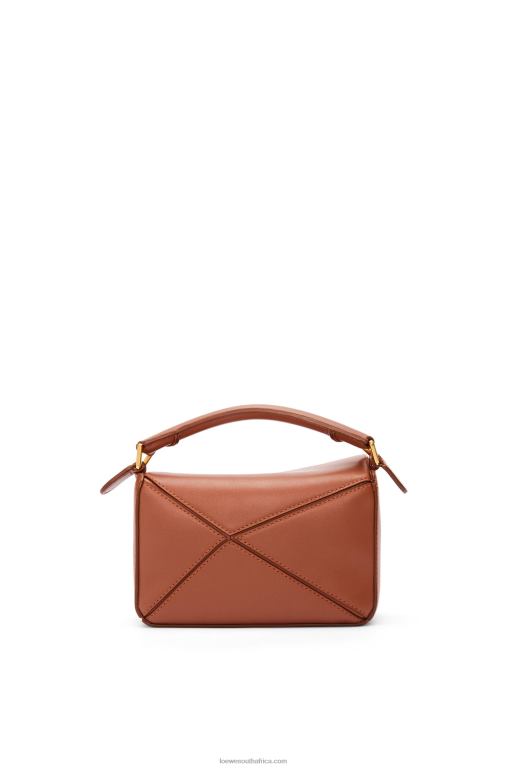 Loewe Women Calcifer mini Puzzle bag in satin calfskin 206XF260 Rust - Image 5
