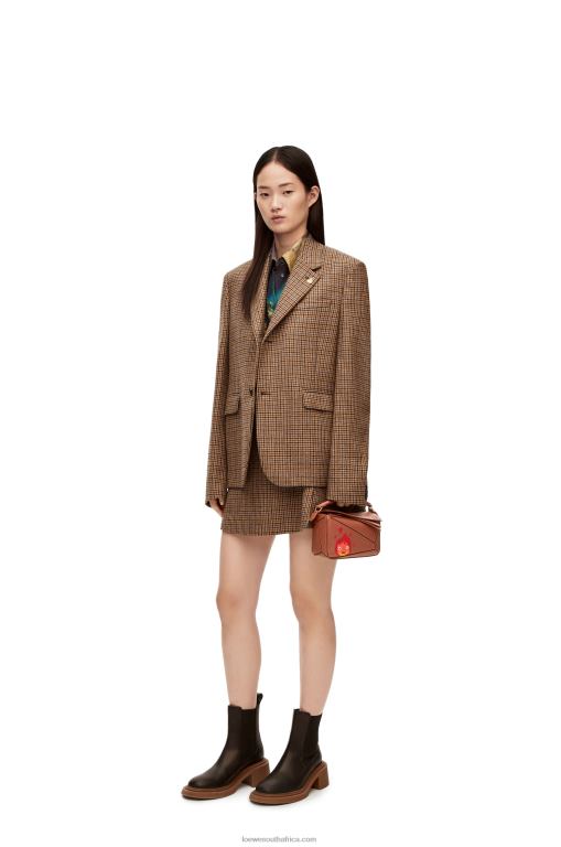 Loewe Women Calcifer mini Puzzle bag in satin calfskin 206XF260 Rust - Image 9