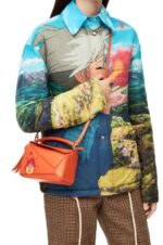 Loewe Women Calcifer mini Puzzle bag in satin calfskin 206XF261 Orange - Image 2