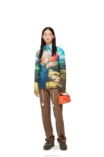 Loewe Women Calcifer mini Puzzle bag in satin calfskin 206XF261 Orange - Image 9