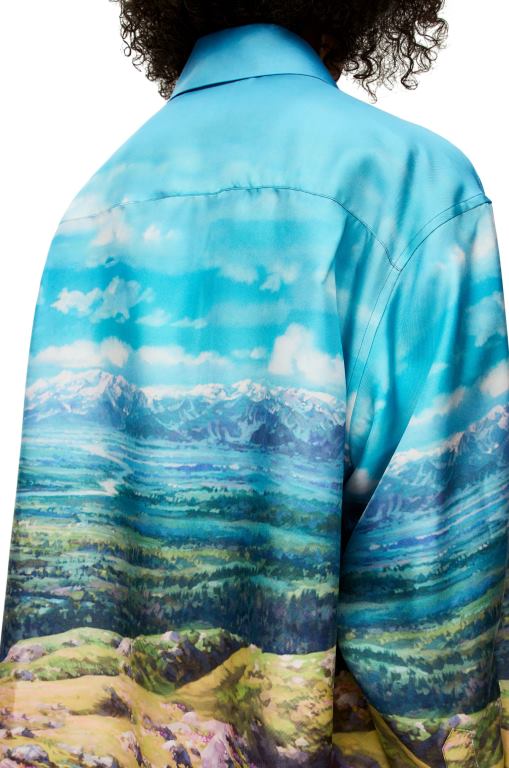 Loewe Women Calcifer shirt in silk 206XF942 Multicolor - Image 4