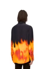 Loewe Women Calcifer shirt in viscose 206XF941 Orange Multitone - Image 5