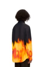 Loewe Women Calcifer shirt in viscose 206XF941 Orange Multitone - Image 6