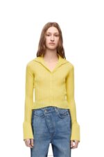 Loewe Women Cardigan in viscose 206XF849 Acid Yellow - Image 2