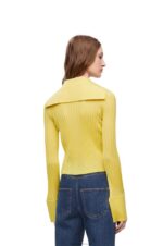 Loewe Women Cardigan in viscose 206XF849 Acid Yellow - Image 3
