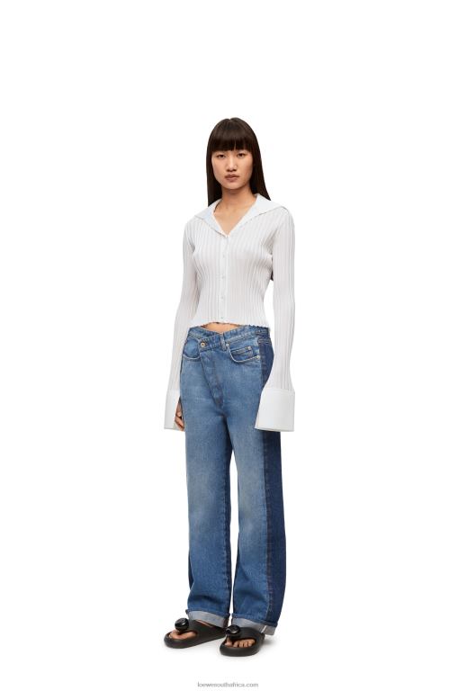 loewe_women_cardigan_in_viscose_206xf850_white.jpg Loewe Women Cardigan in viscose 206XF850 White - Image 1