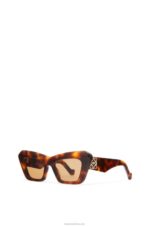 Loewe Women Cateye sunglasses in acetate 206XF1480 Brown Havana - Image 3