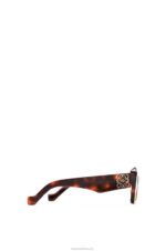 Loewe Women Cateye sunglasses in acetate 206XF1480 Brown Havana - Image 4