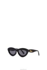 Loewe Women Cateye sunglasses in acetate 206XF1495 Black - Image 3