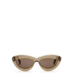 Loewe Women Cateye sunglasses in acetate 206XF1498 Brown Green