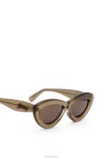 Loewe Women Cateye sunglasses in acetate 206XF1498 Brown Green - Image 5
