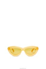 Loewe Women Cateye sunglasses in acetate 206XF1504 Canary Yellow