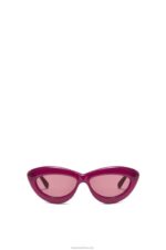 Loewe Women Cateye sunglasses in acetate 206XF1506 Cherry