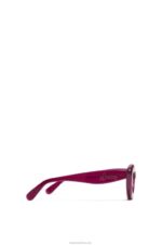 Loewe Women Cateye sunglasses in acetate 206XF1506 Cherry - Image 4