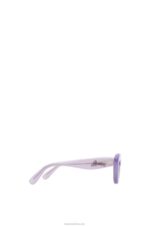 Loewe Women Cateye sunglasses in acetate 206XF1508 Lilac - Image 3