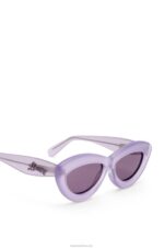 Loewe Women Cateye sunglasses in acetate 206XF1508 Lilac - Image 4
