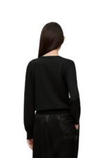 Loewe Women charm cardigan in wool 206XF960 Black - Image 3