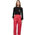 Loewe Women charm sweater in wool 206XF959 Black