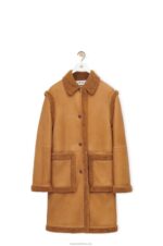 Loewe Women Coat in shearling 206XF1122 Toffee - Image 4