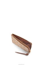Loewe Women Coin cardholder in jacquard and calfskin 206XF1389 Tan/Pecan - Image 3
