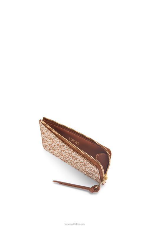 Loewe Women Coin cardholder in jacquard and calfskin 206XF1389 Tan/Pecan - Image 3