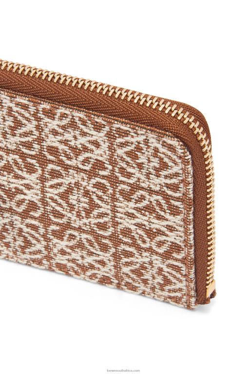 Loewe Women Coin cardholder in jacquard and calfskin 206XF1389 Tan/Pecan - Image 4