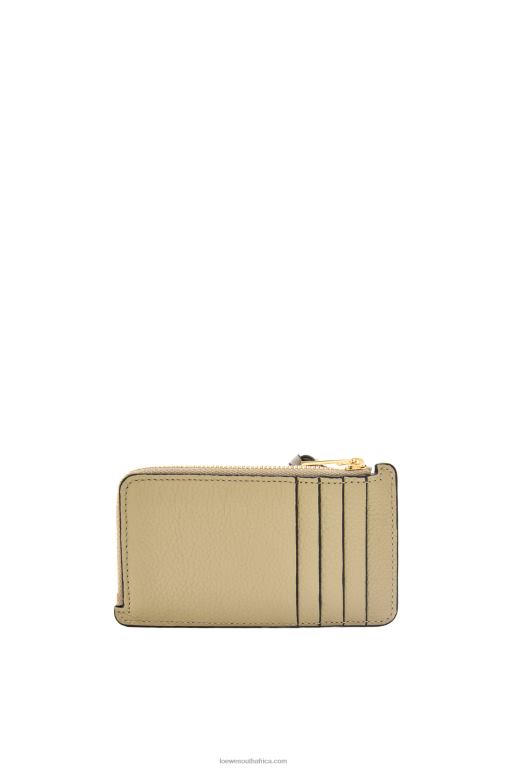 Loewe Women Coin cardholder in soft grained calfskin 206XF1329 Sage Green/Dark Khaki Green - Image 2