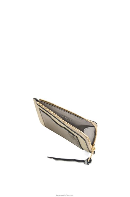 Loewe Women Coin cardholder in soft grained calfskin 206XF1329 Sage Green/Dark Khaki Green - Image 3
