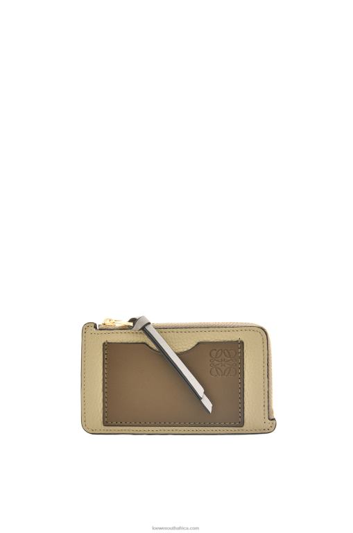 loewe_women_coin_cardholder_in_soft_grained_calfskin_206xf1329_sage_green_dark_khaki_green.jpg Loewe Women Coin cardholder in soft grained calfskin 206XF1329 Sage Green/Dark Khaki Green - Image 1