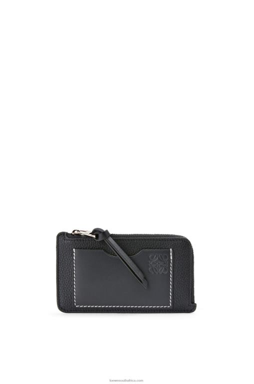loewe_women_coin_cardholder_in_soft_grained_calfskin_206xf1339_black.jpg Loewe Women Coin cardholder in soft grained calfskin 206XF1339 Black - Image 1