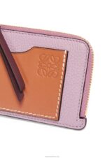 Loewe Women Coin cardholder in soft grained calfskin 206XF1342 Dirty Mauve/Tan - Image 5