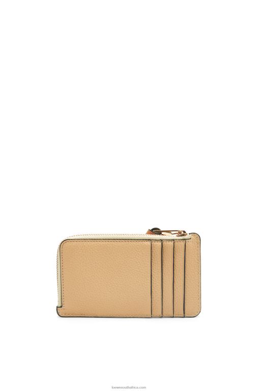 Loewe Women Coin cardholder in soft grained calfskin 206XF1343 Butter/Pale Lemon - Image 2