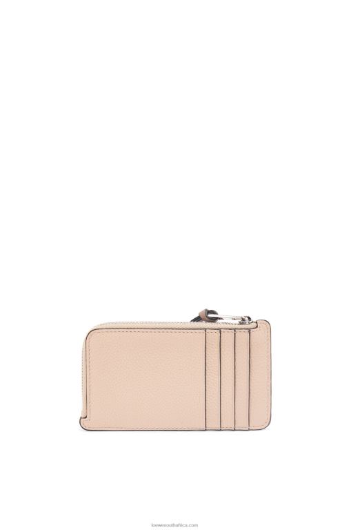 Loewe Women Coin cardholder in soft grained calfskin 206XF1393 Nude/Citronelle - Image 2