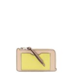 Loewe Women Coin cardholder in soft grained calfskin 206XF1393 Nude/Citronelle