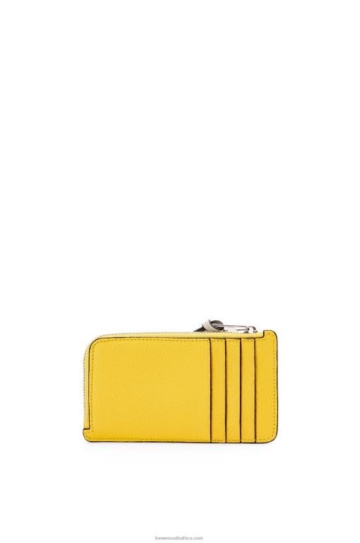 Loewe Women Coin cardholder in soft grained calfskin 206XF1394 Yellow/Clay Green - Image 2