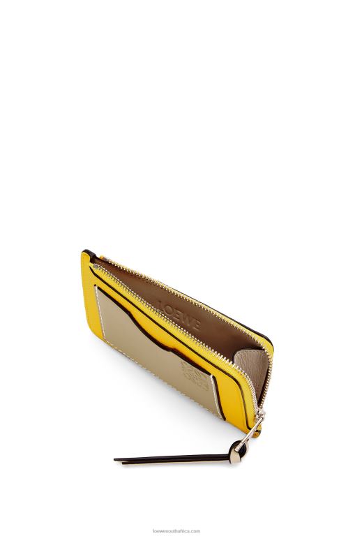 Loewe Women Coin cardholder in soft grained calfskin 206XF1394 Yellow/Clay Green - Image 3