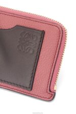 Loewe Women Coin cardholder in soft grained calfskin 206XF1395 Plumrose/Chocolate - Image 5