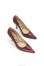 Loewe Women Comic classic pump in calfskin 206XF750 Anthurium Red/Black - Image 3