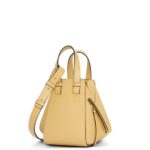 Loewe Women Compact Hammock bag in soft grained calfskin 206XF405 Dark Butter