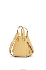 Loewe Women Compact Hammock bag in soft grained calfskin 206XF405 Dark Butter