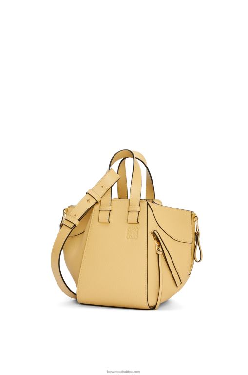 Loewe Women Compact Hammock bag in soft grained calfskin 206XF405 Dark Butter - Image 3